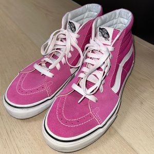 Vans Fuchsia Suede Sk8-Hi Size 8